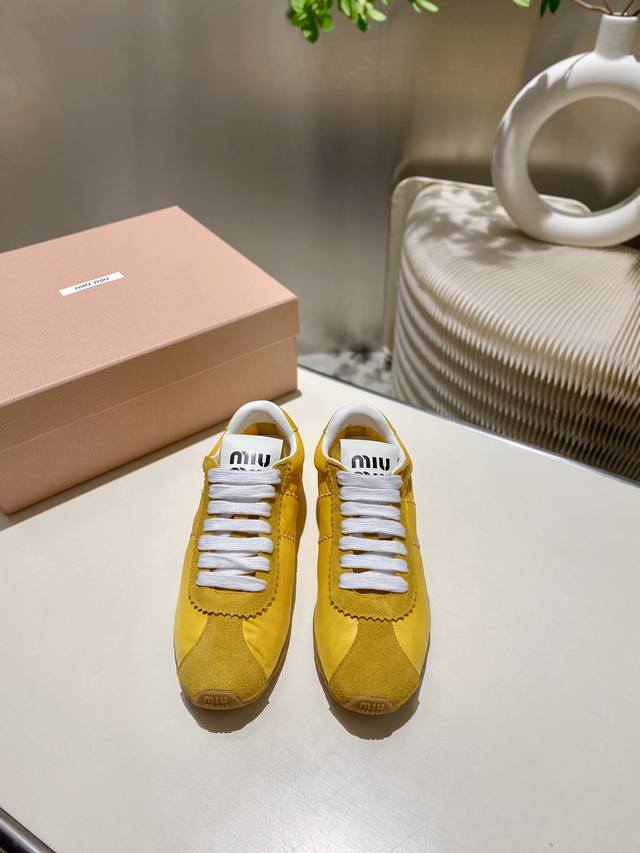 Factory Miu Miu 2025 Forrest Gump Casual Shoes Sneakers Spring And Summer New Mo
