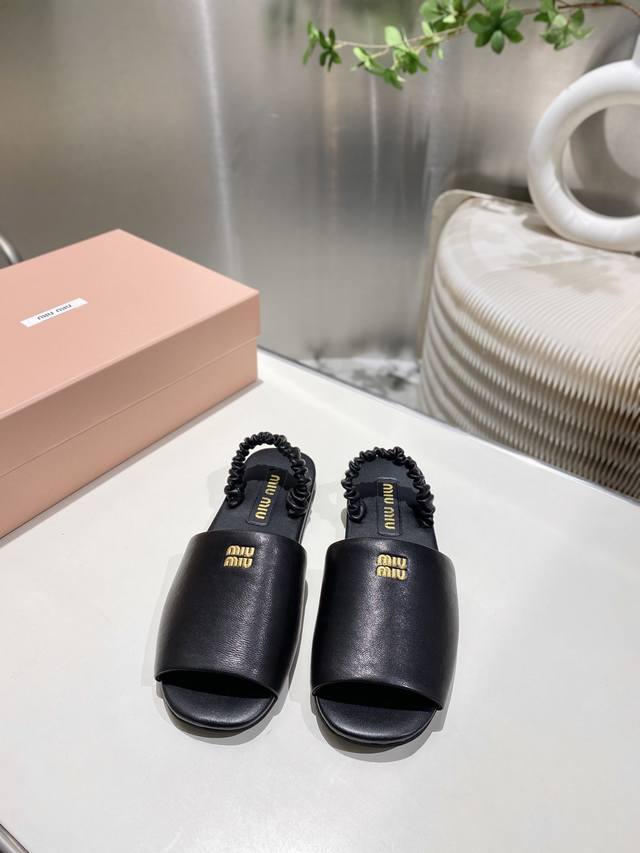 Factory Miu Miu 2025 Early Spring Show New Slip-On Slippers Official Spring And