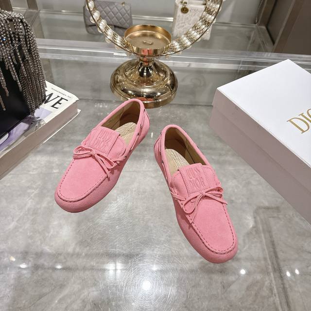 Factory Price P 2025Ss New Dior Miss Street Loafers With Bow Colorful Dopamine F