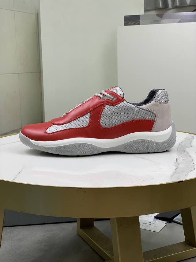 Factory Price Pp Prada Top Version Sports Shoes Upper Imported Flying Woven Fabr
