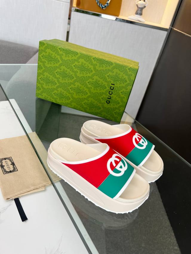 Real Price Gucci Spring And Summer Latest Hot-Selling Sandals Platform Thick-Sol