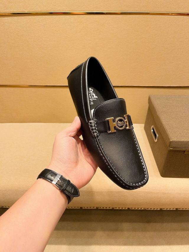 Real Price Hermes Official Flagship Store Men's Four Seasons Casual Business Loa