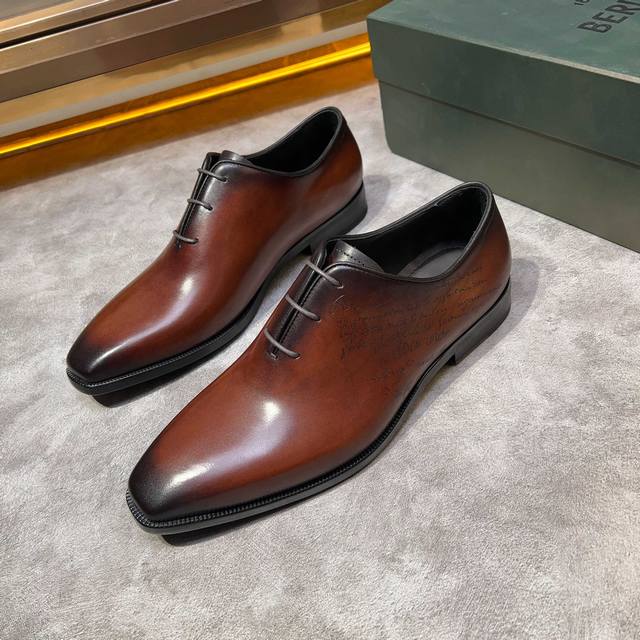 berluti Bruti High-End Leather Sole Formal Leather Shoes Use Imported Cowhide
