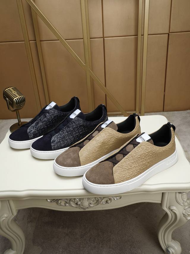 Real Price Boss Men's Latest Casual Leather Shoes Counter Simultaneous Listing O