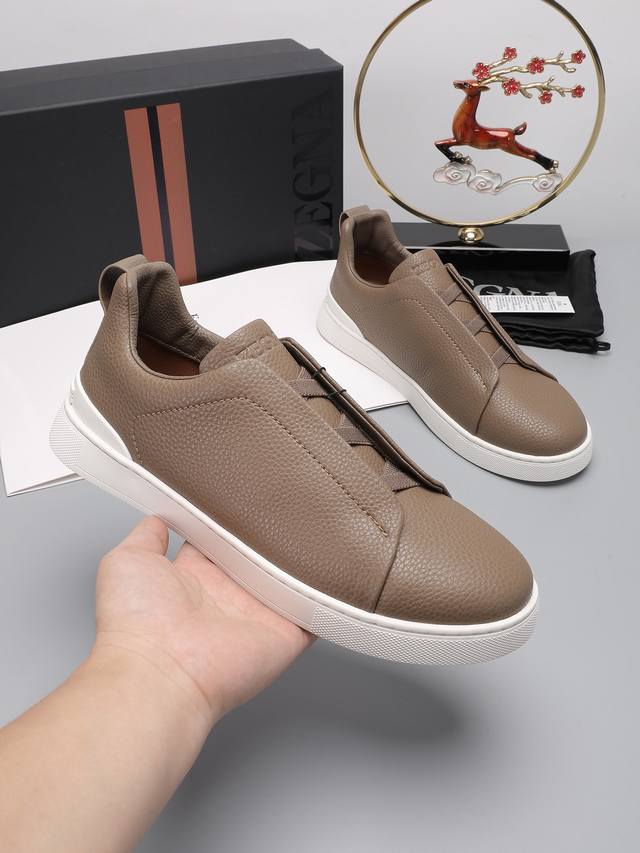 Zegna Zegna Low-Top Series New Products Are On Sale. Selected Luxurious Leather