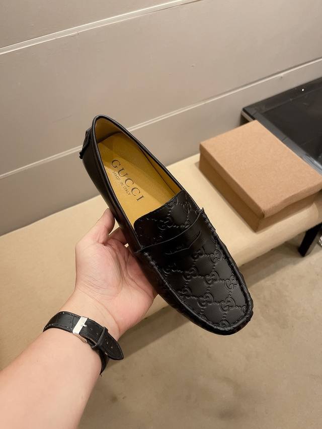 Real Price Gucci Official Casual Loafers Italian Original Top-Level Exquisite Cr
