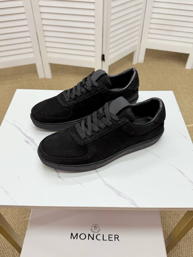 moncler Casual Sports Shoes, Top Layer Cowhide With Imported Mesh Fabric, Sof