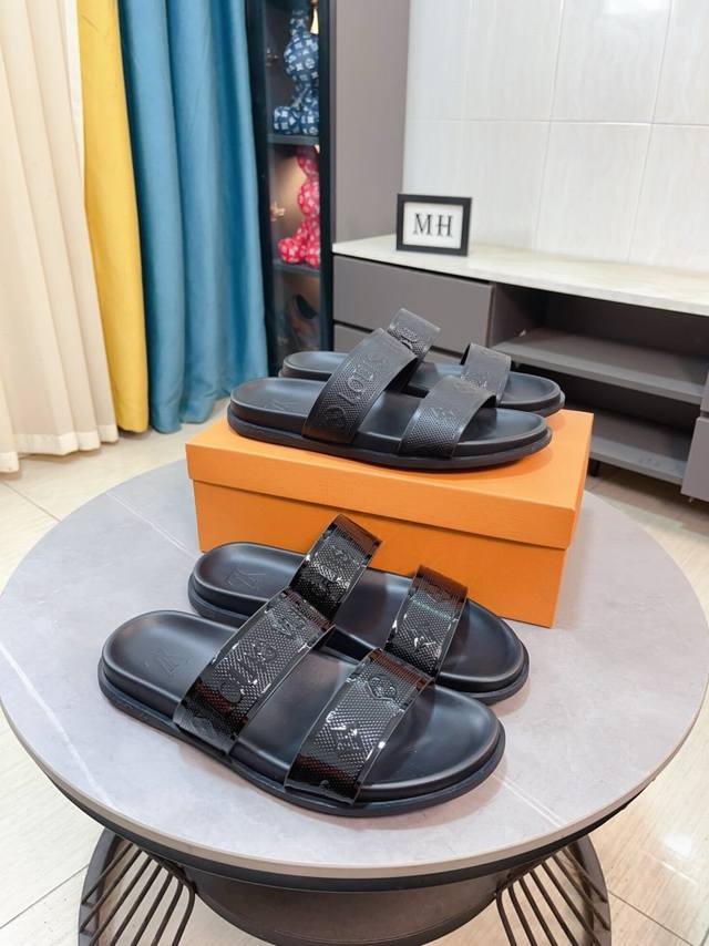 Factory Price P Lv-Louis Vuitton New Men's Sandals High-End Boutique Upper Exqui