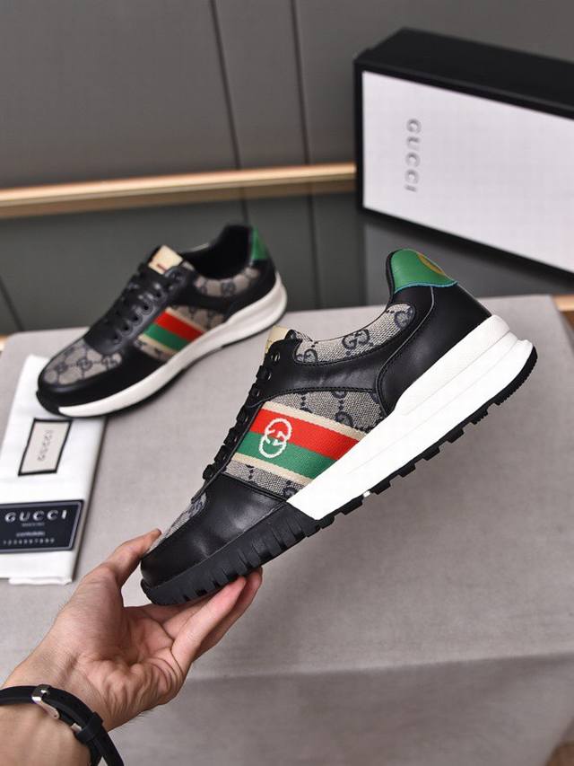 Upgraded Version Of Gucci-Guccl Uppers Are Made Of Italian Imported First-Layer