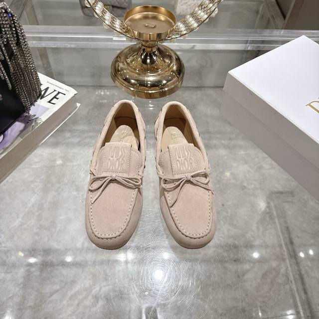 2025Ss New Dior Miss Street Loafers With Bow-Shaped Colorful Dopamine. Flat-S