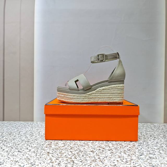 Top Hermes Hemp Rope Bottom H Sandals New Color Matching Oran Sandals Classic Se