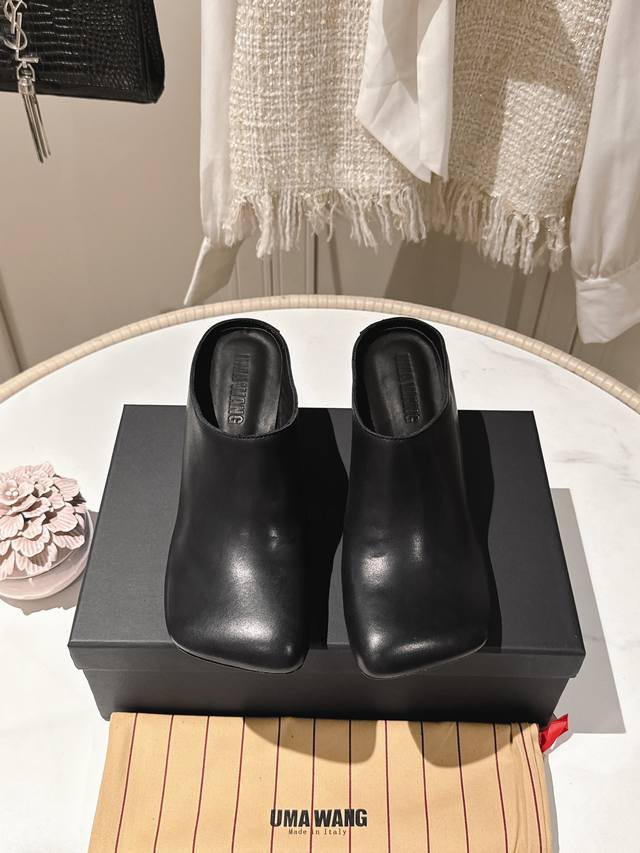 Egg-Heeled Uma Wang Classic Retro Distressed Ballet Shoes And Half-Slippers Are