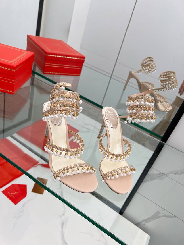 rene Caovilla Rc Snake-Shaped Wrapped Popular Fairy Sandals Series, Charming