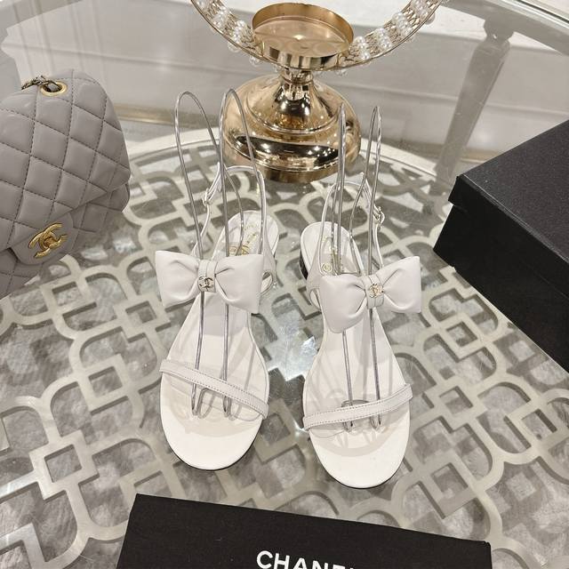 chanel 25Ss New Spring And Summer Counter Top Double C Bow Sandals This Class