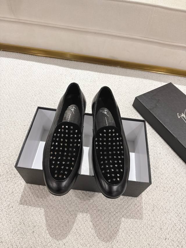 giuseppe Zanotti High-End Leather Sole Classic Men's Business Leather Shoes I