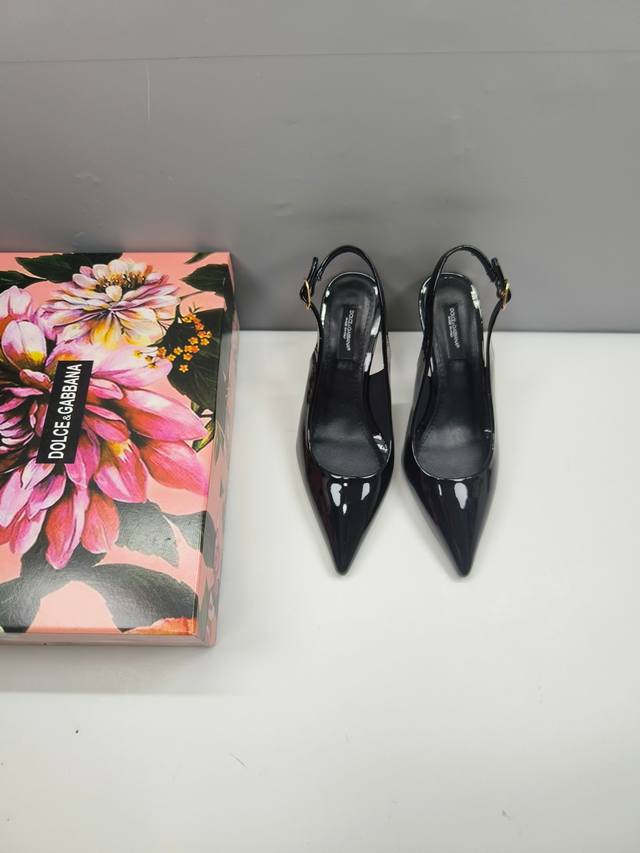 Dolce & Gabbana New Original Fabric Heel Height 10Cm 6.5Cm Sheepskin Lining Inso