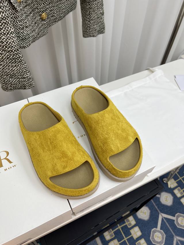 Niche Fashion Brand The Row25 New Spring And Summer Thick-Soled Simple Round-Toe