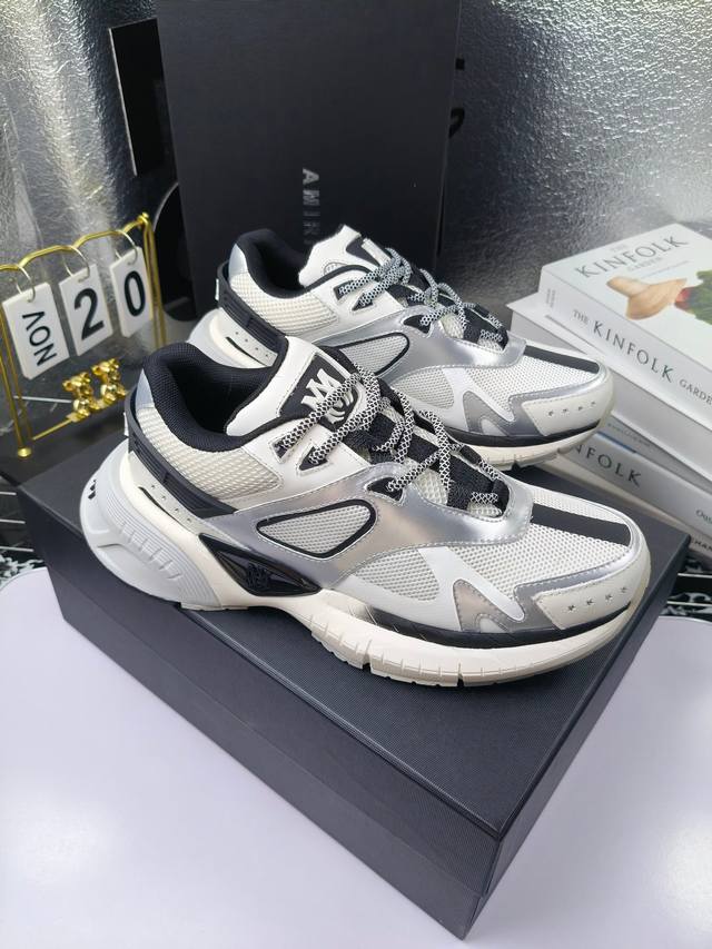 Couple Style Daddy Shoes Sneakers Amiri Runway Skel Top Bone Shoes. The Black An