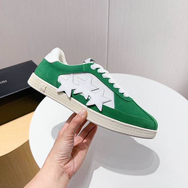 New Amiri Low-Top Casual Sneakers With Real Price. Made Of Cowhide And Frosted L