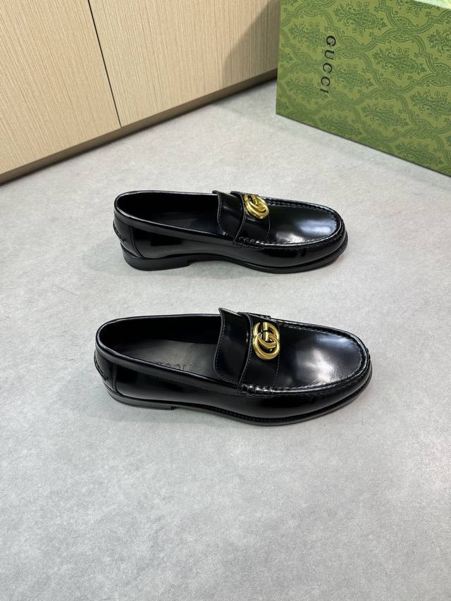 gucci - High-End Quality Original Formal Leather Shoes - Upper Imported Open-
