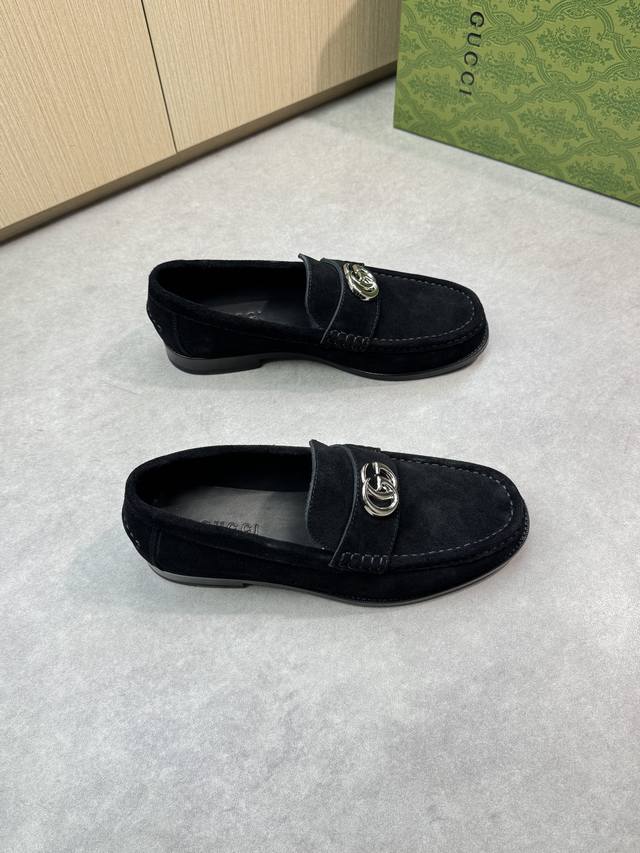 gucci - High-End Quality Original Formal Leather Shoes - Upper Imported Suede