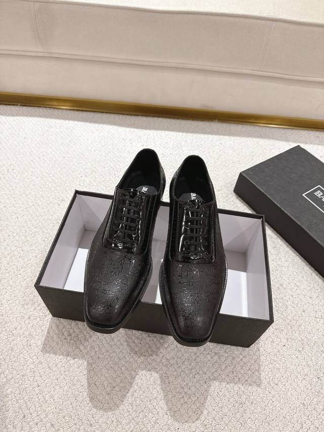balmain Balmain Men's New Formal Derby Shoes Made Of Imported Cowhide Lining