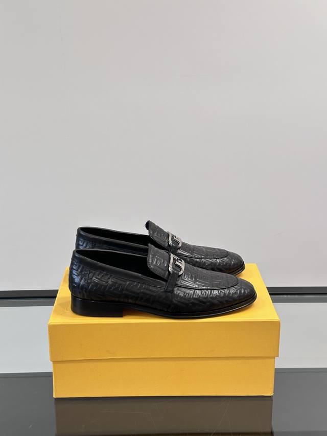 fend* High-End Men's Formal Casual Leather Shoes High-End Atmosphere Private