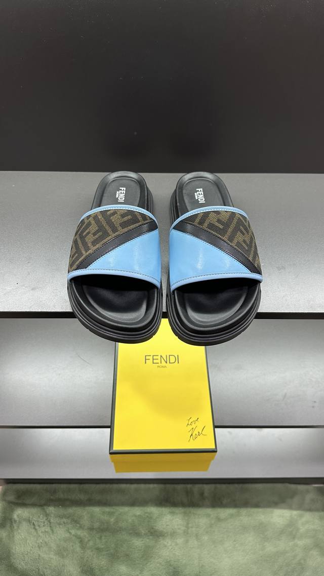 fendi Fendi Slippers For Men High-End Brand Official Website 1:1 Latest Maste