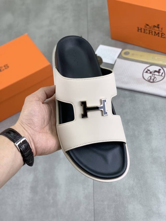 Factory P Price P Real Price Hermes High-End Quality New Hermes Slippers Fabric