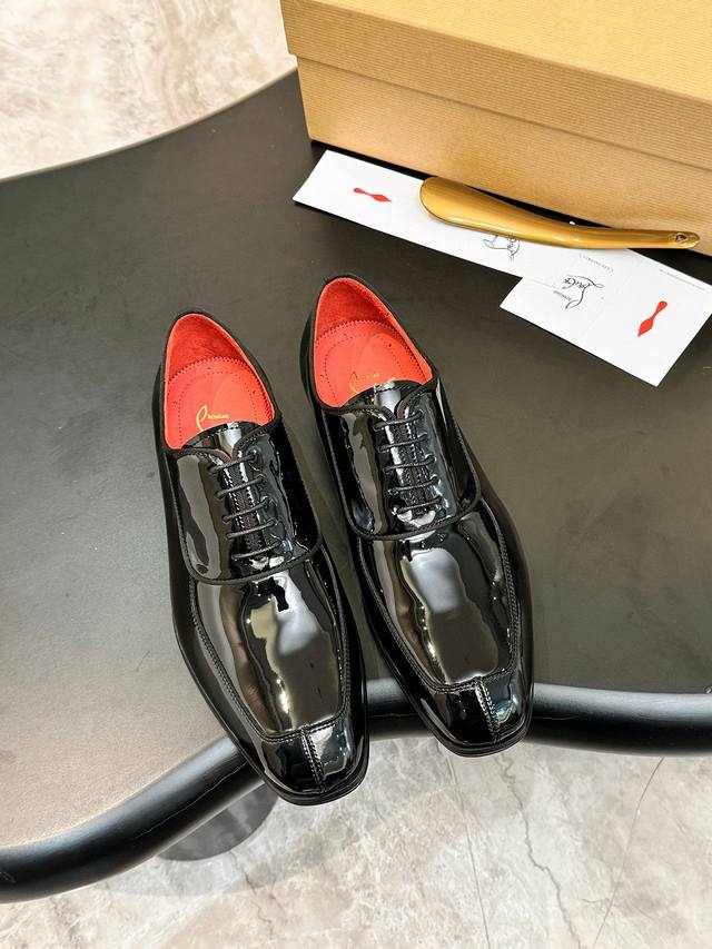Yuan Cl High-End Men's Casual Loafers Red Bottom Shoes Original Authentic Top-Qu