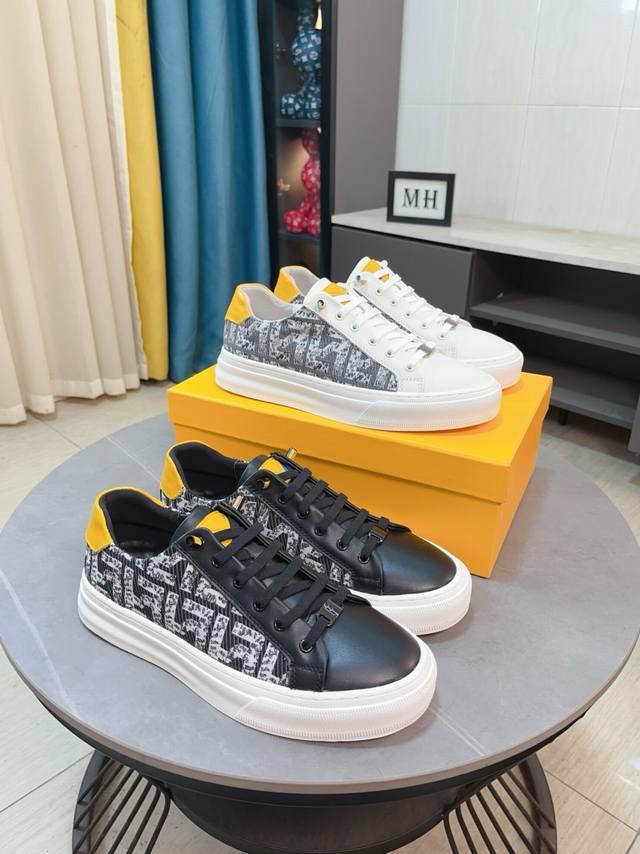 Factory Price P Fendi Classic Comfortable Men's This Complex Sports Shoe Is Made