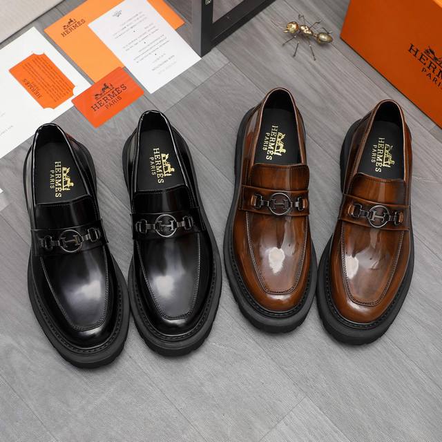 Product Trademark Hermes Hermes Business Casual Leather Shoes Standard Size: 38-