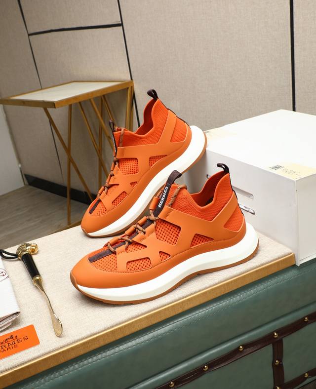 Factory Price P Top Version H Hermes High-End Luxury Men's Casual Sports Shoes C
