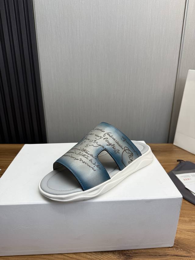 Factory P Price Berluti. New High-End Men's Slippers. Top-Quality Craftsmanship.