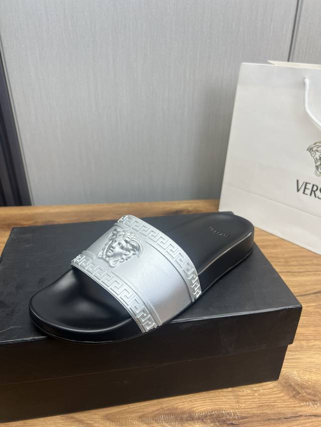 Factory P Price Versace Slippers Men's Shoes High-End Brand Official Website 1:1