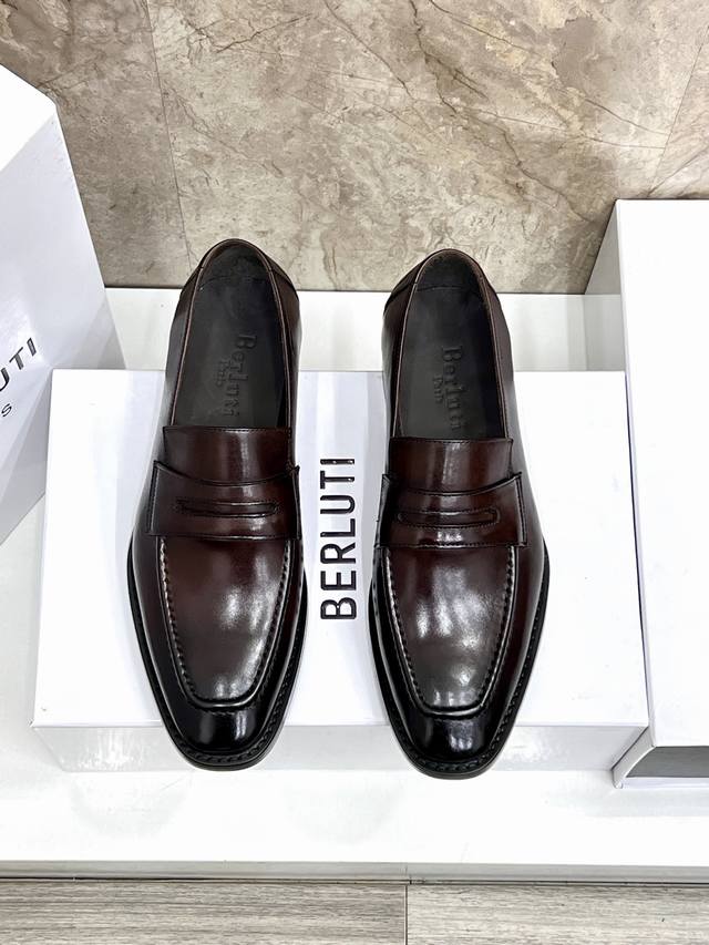 burlut* Hand-Brushed Cowhide Oxford Shoes Men's Formal Shoes Leather Shoes Th