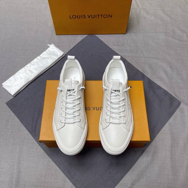 lv Low-Top Men's 2025Hk Counter Sale Italian Imported Cowhide + Sole Rubber S