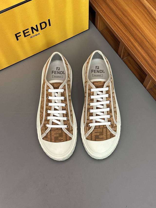 fendi Fendi Match Men's Lace-Up Sneakers Size Couple's Version 35-40 Women's