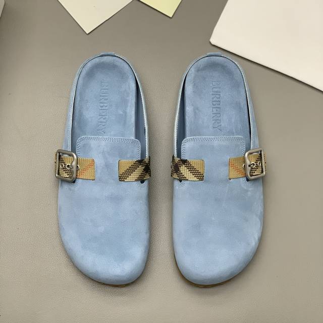 Men's Casual Half Slippers - This Sports Shoe Is Made Of Soft Suede Leather With