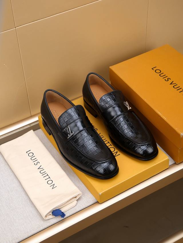 Factory P Price Louis Vuitton New Men's Casual Business Leather Shoes Official W