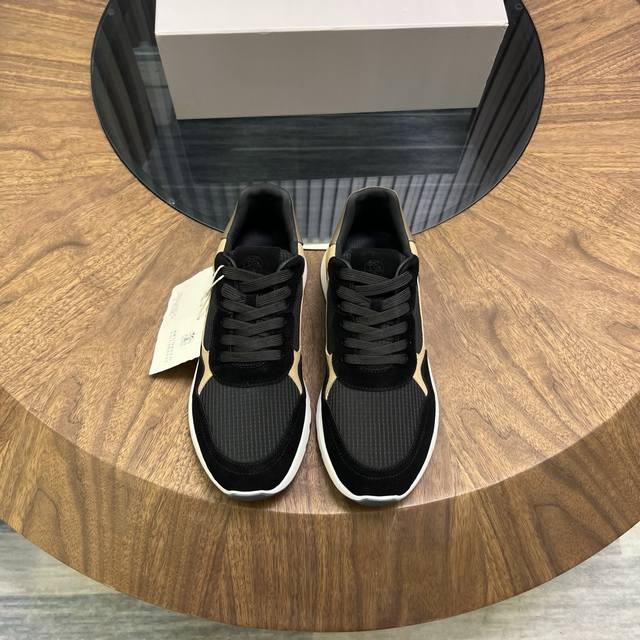 brunello Cucinelli New Color-Blocked Sports Shoes For Men. The Fabric Of This
