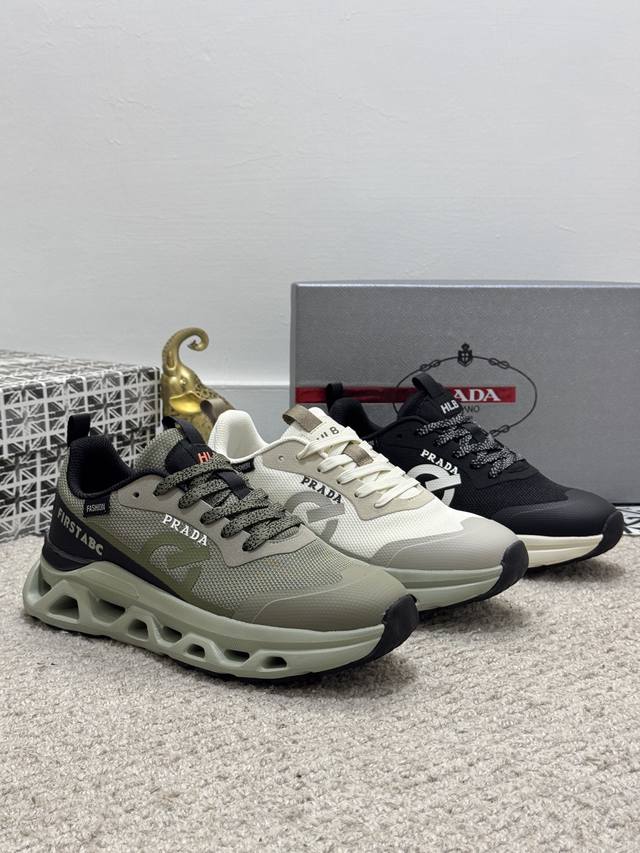 Factory Price P Real Price Prada Global Debut Upper Made Of Fabric Mesh Lining M
