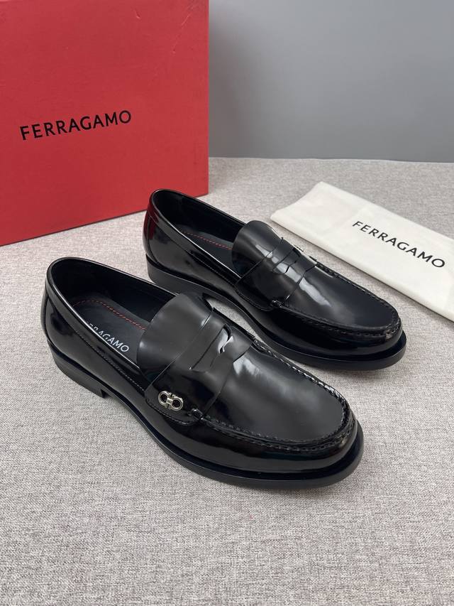 ferragamo Salvatore Ferragamo Gancini Buckle Moccasin. This Men's Loafer Is E