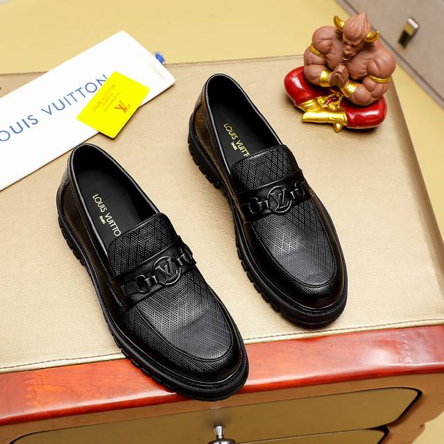 Factory P Price Louis Vuitton New Men's Casual Business Leather Shoes Official W