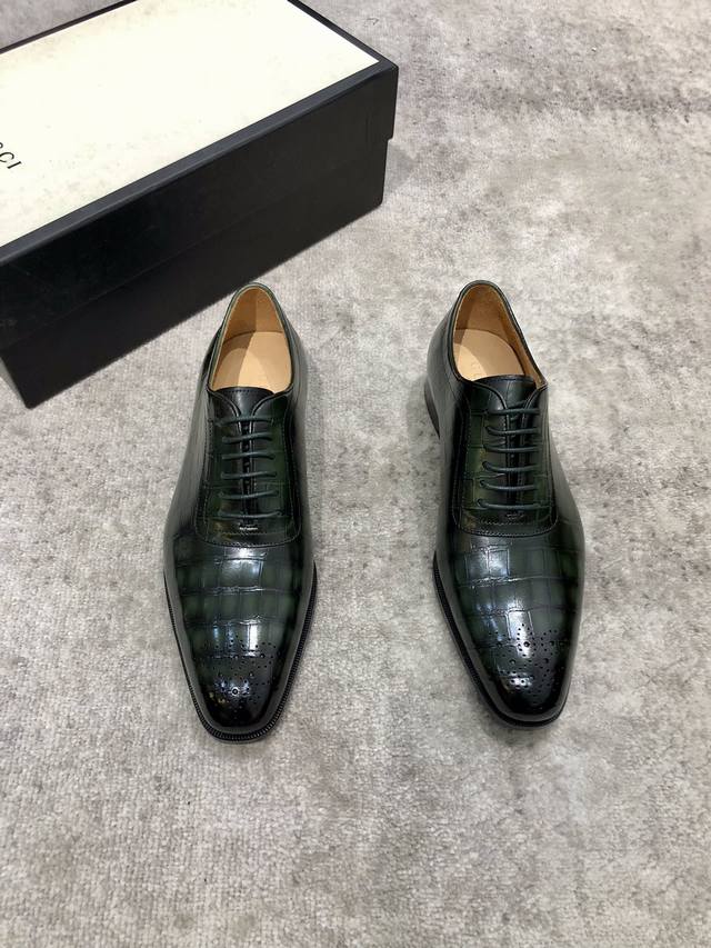 gucci Men's Classic Oxford Shoes Men's Business Formal Leather Shoes Classic