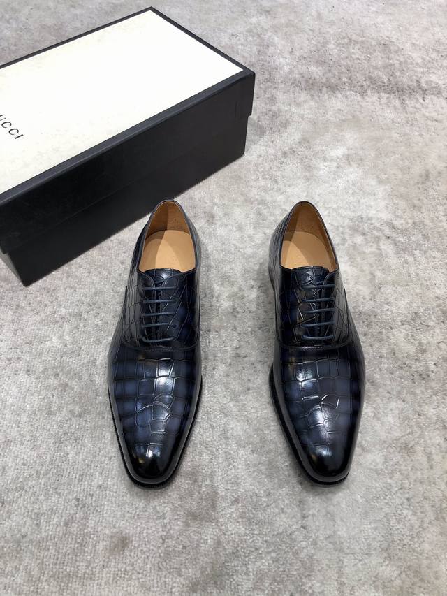 gucci Men's Classic Oxford Shoes, Men's Business Formal Leather Shoes, Classi
