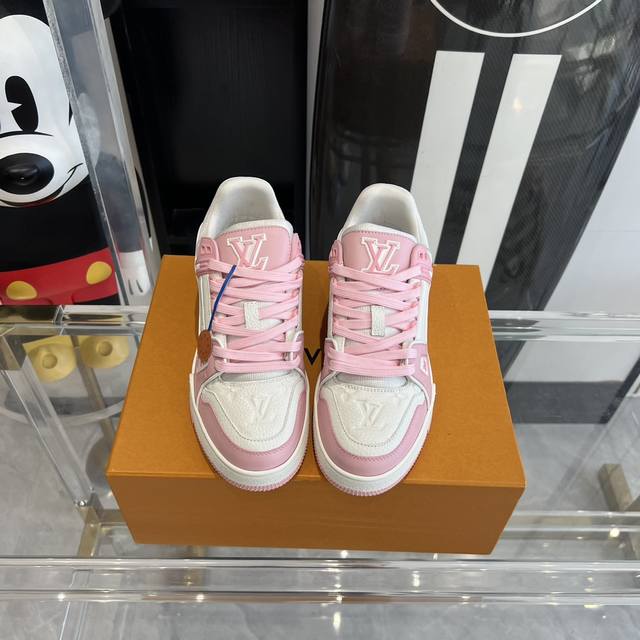 p Direct Sales Women's Shoes Women's Couple Models Lv Trainer Series Basketba