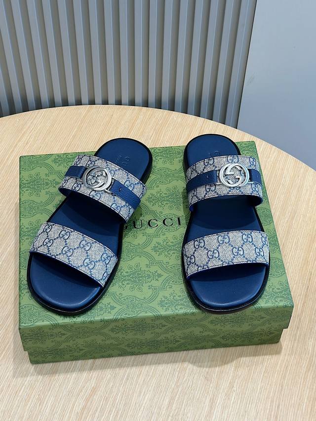 actory P Price Gucci. Men's Interlocking Double G Sandals Lido Series Design