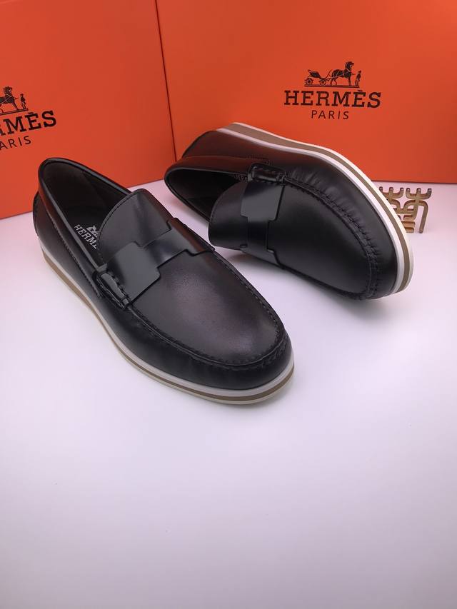 herm * [High-End Casual Shoes With Foam Soles Made Of Fetal Cowhide] Imported
