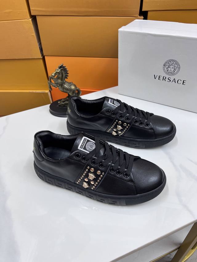 Factory Price P Versace New Boutique Casual Shoes Original High-Quality Upper Im